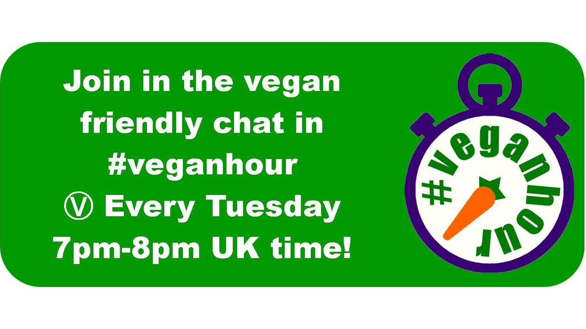 Do you have a vegan fair or animal rights event planned? 🤔

Share your views and news in #VeganHour happening right now. Every Tuesday 7pm - 8pm BST.

#Veganism #Vegan #AnimalRights #VeganForTheAnimals