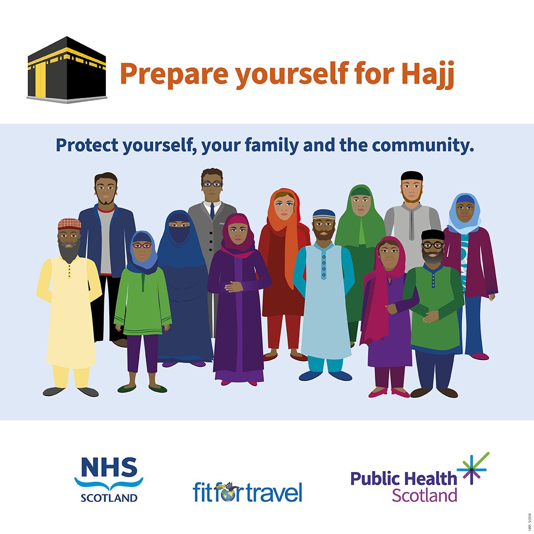 If you’re travelling for Hajj, it’s important to see a travel health professional. Visit fitfortravel.nhs.uk or call 0800 22 44 88 for information on how to access an appointment in your local area. #Fit4Travel
