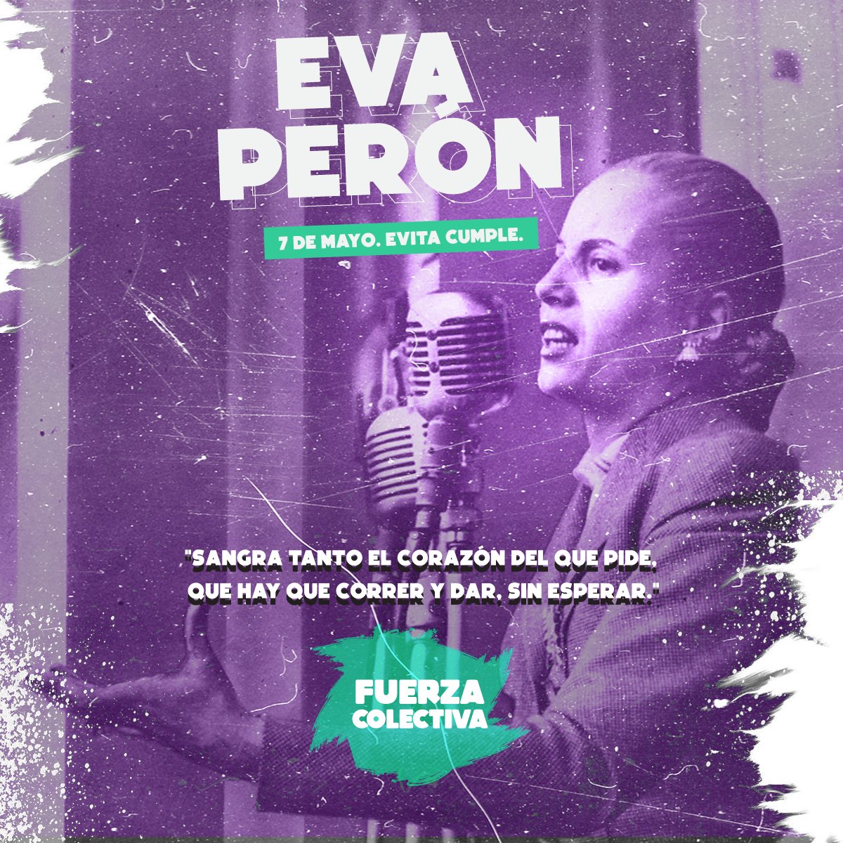 'Sangra tanto el corazón del que pide, que hay que correr y dar, sin esperar.' Eva Perón 🤍
#EvitaCumple