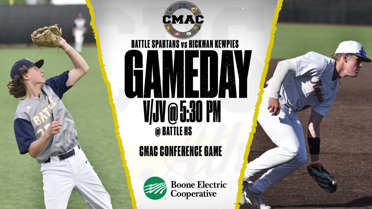 Battle Baseball hosts Hickman tonight! First pitch at 5:30 pm. Good luck to both teams!