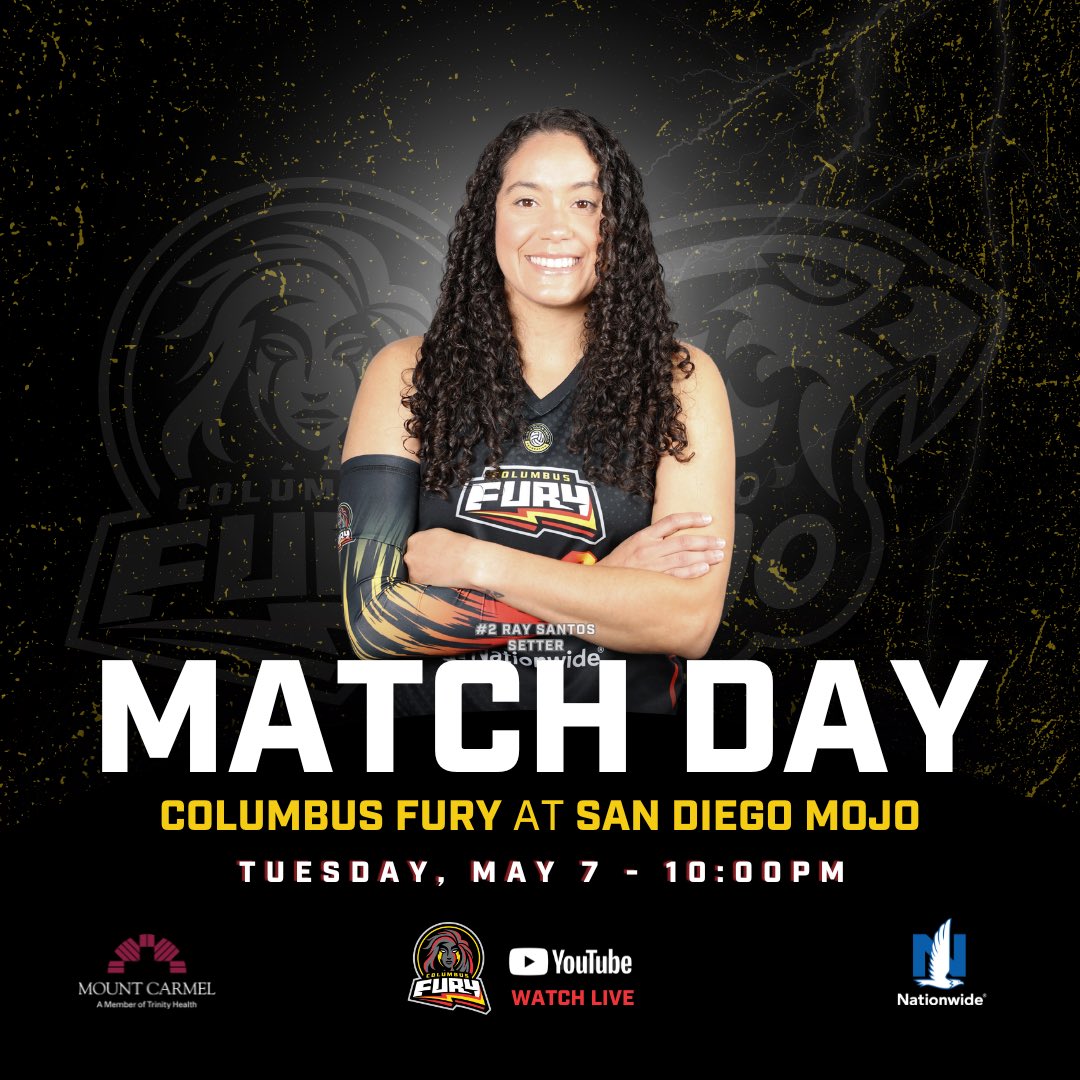 CALIFORNIA DREAMING 🌊 🚨IT’S MATCH DAY🚨 🆚 San Diego Mojo 📍Viejas Arena ⏰ 10 p.m. EST 📺 YouTube: youtube.com/live/zMbUDBSwC… #UnleashTheFury #ColumbusFury #RealProVolleyball #ProVolleyball