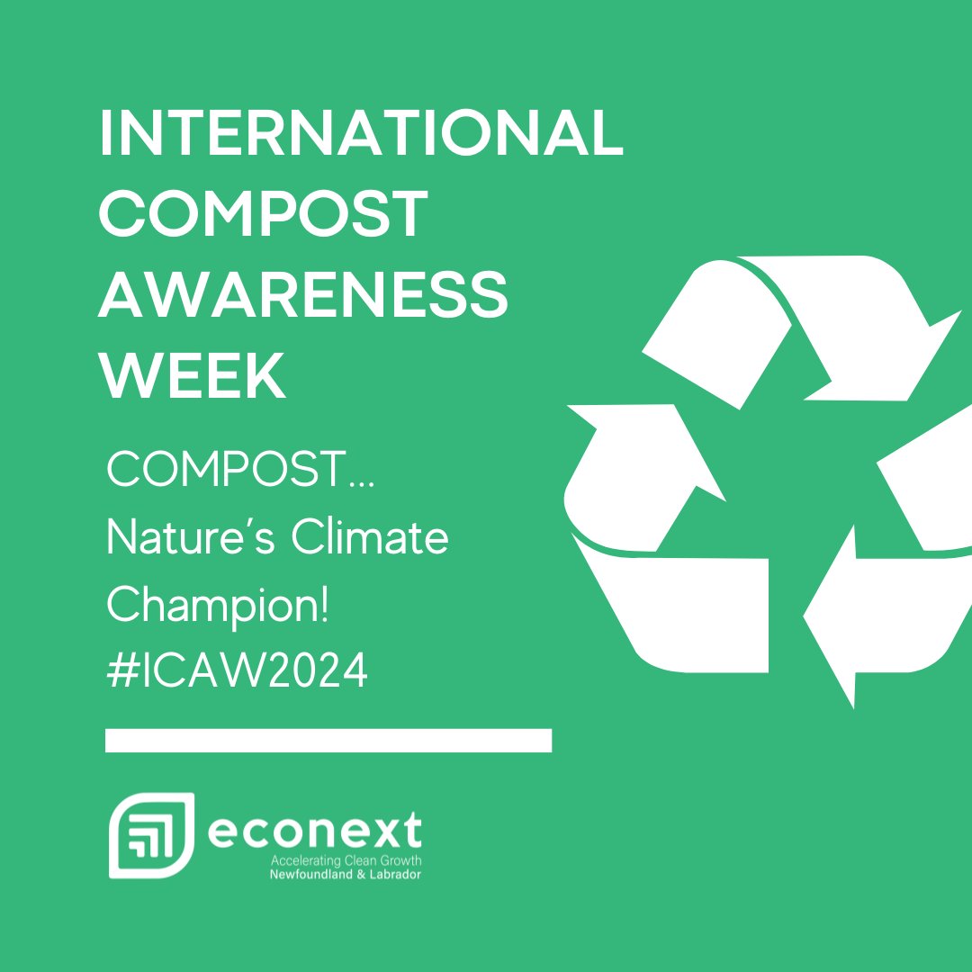 Join us in celebrating the 2024 International Compost Awareness Week theme, 'COMPOST... Nature’s Climate Champion!' 🌱 @mmsbnl is proud to support communities with composting education resources, including training. See more here: RethinkWasteNL.ca #ICAW2024