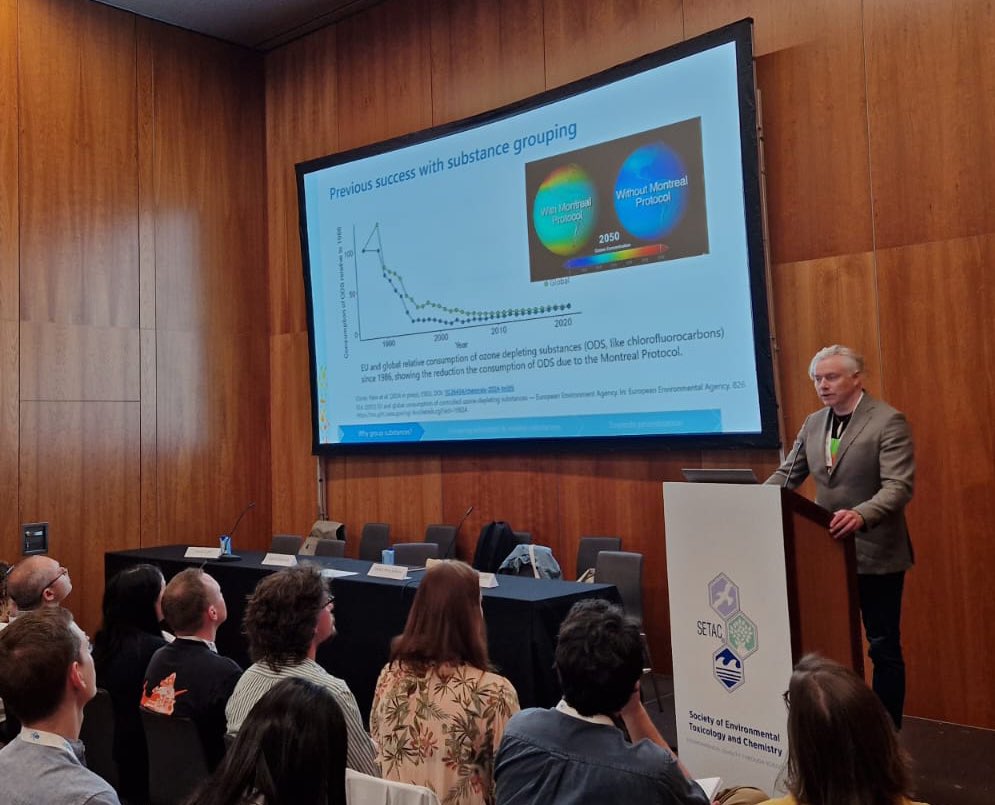 Presenting the case for grouping persistent and mobile substances based structure information, to prevent regrettable substitution & accelerate effective regulation. In the Montreal protocol all chlorofluorocarbons were restricted as a group, saving the ozone layer #SETACSeville