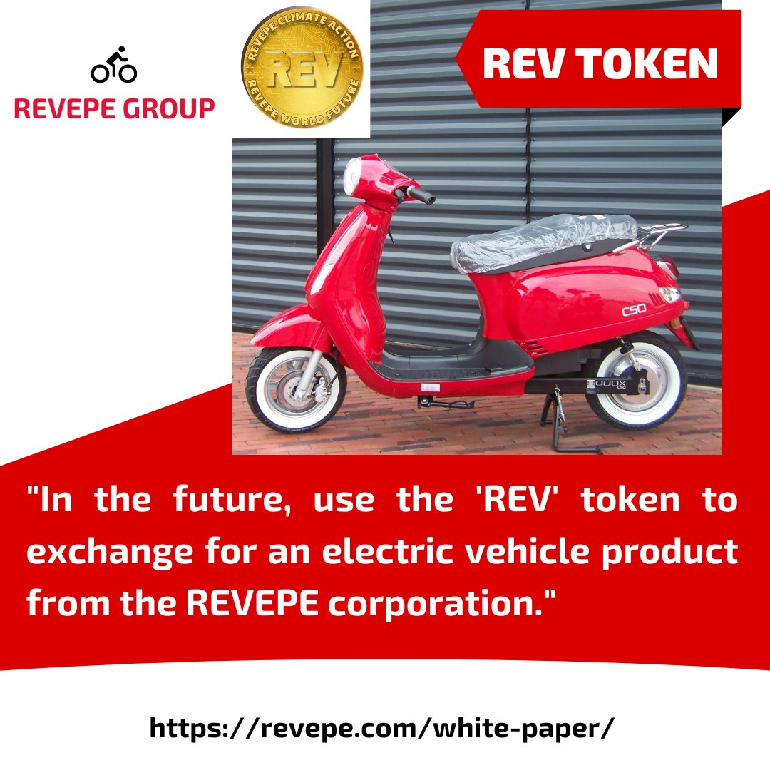 'In the future, use the 'REV' token to exchange for an electric vehicle product from the REVEPE corporation.'

Financial investment opportunity X 500; X1000 times.
☆ Buy REV on Latoken exchange:
    latoken.com/exchange/REV_U…
☆ Buy REV on the P2B exchange.
p2pb2b.com/trade/REV_USDT/…