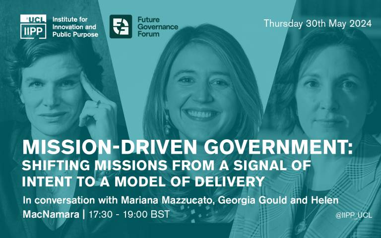 Registered for the launch of Mission Critical yet? IIPP Director @MazzucatoM & Cllr @Georgia_Gould lay out a vision for mission driven governance in the UK in their latest report. Join us at the launch on 30th May ➡️ ucl.ac.uk/bartlett/publi… In partnership w/ @FutureGovForum.