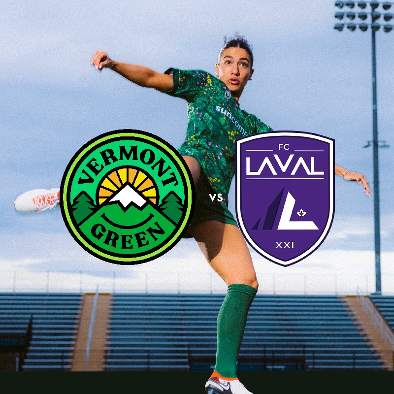 VermontGreenFC's tweet photo. Vermont Green FC are set to take on FC Laval on Saturday, June 22nd at 6pm in our inaugural women’s exhibition match.

The Vermonters will look to set the tone at a rocking Virtue Field, ushering in a new era of soccer in the Green Mountains. 🏟💚🔊

Tickets available now: