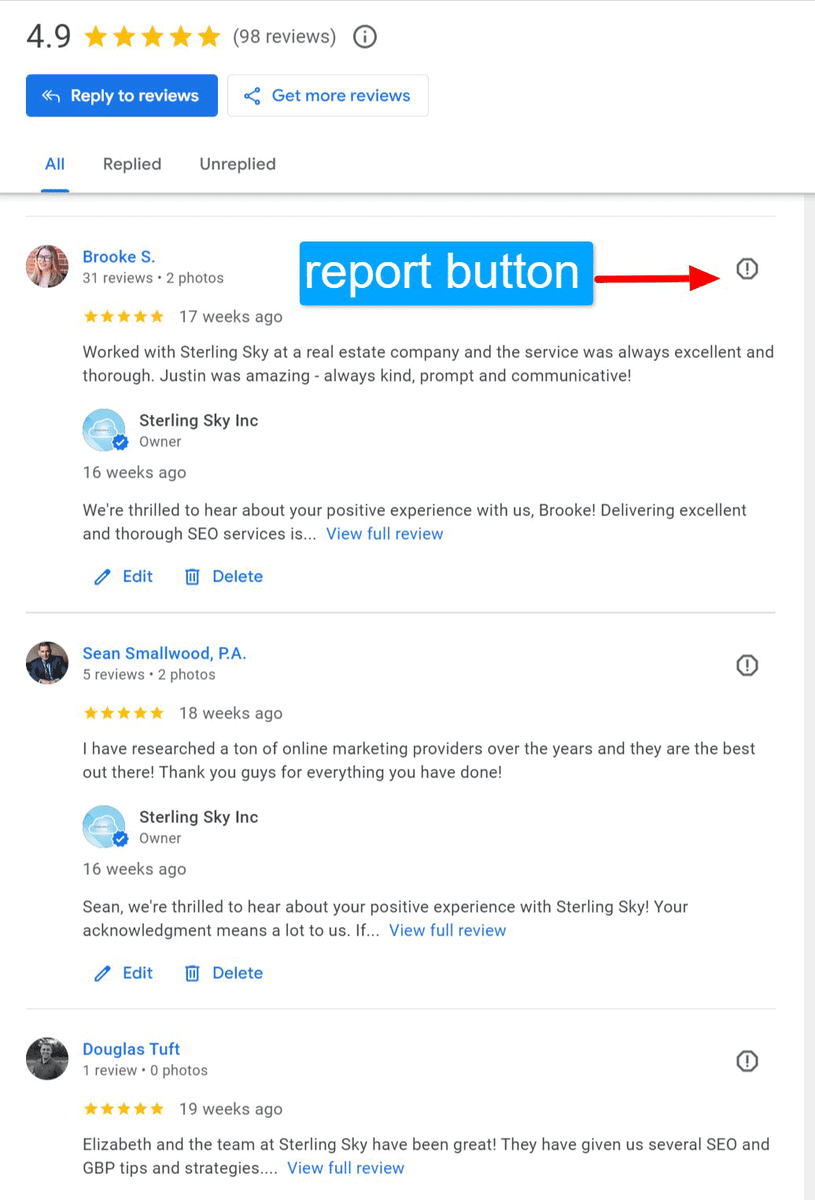 Google local reviews listing screen updated for easier review manage for business profiles seroundtable.com/google-updates…