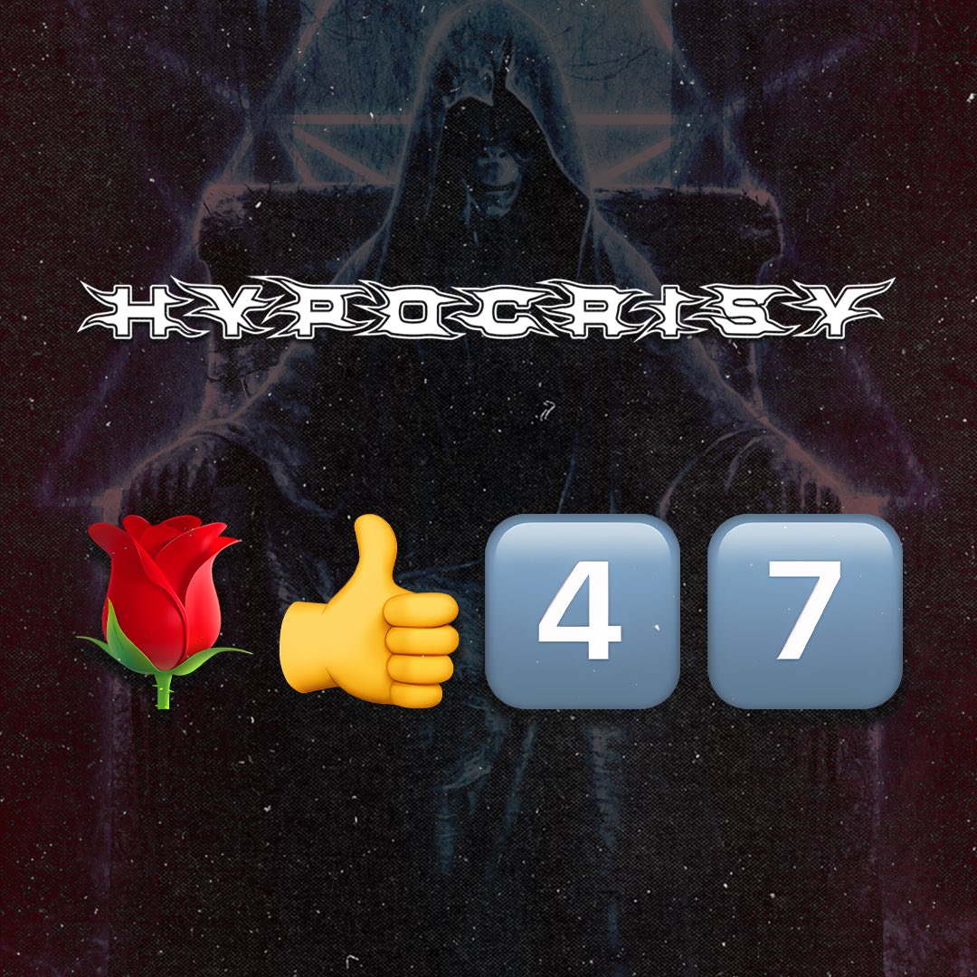 How would you write our song names, only using emojis?😏 We start with an easy one: 🌹👍4️⃣7️⃣ Write your variants and guess each other in the comments! Show us your creativity!👇 #Hypocrisy #HypocrisyBand #DeathMetal #Emojis #EmojiGame #Explore