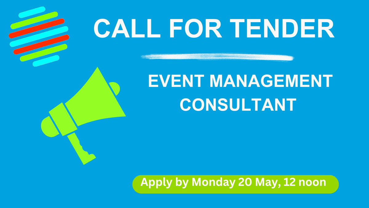 📢We are looking for an event management consultant to support our Annual Conference and 20th Anniversary in September. Submit your application by Monday 20 May, 12 noon. 📌More 👉 bit.ly/4bdpD9a