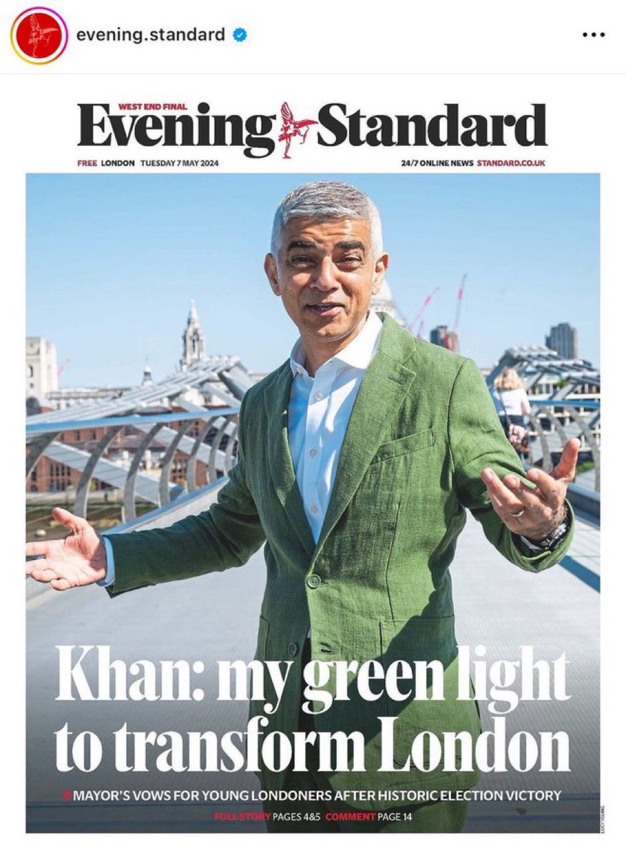 The transforming Mayor @SadiqKhan 💚