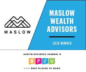 We're thrilled to announce that Maslow Wealth Advisors has been named one of the Best Places to Work in Austin! A huge thank you to all our dedicated employees who make our firm such an amazing place to work! #BestPlacesToWork