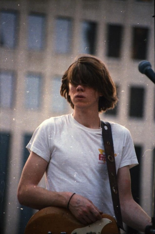 Thurston Moore of Sonic Youth in Houston, 1986.