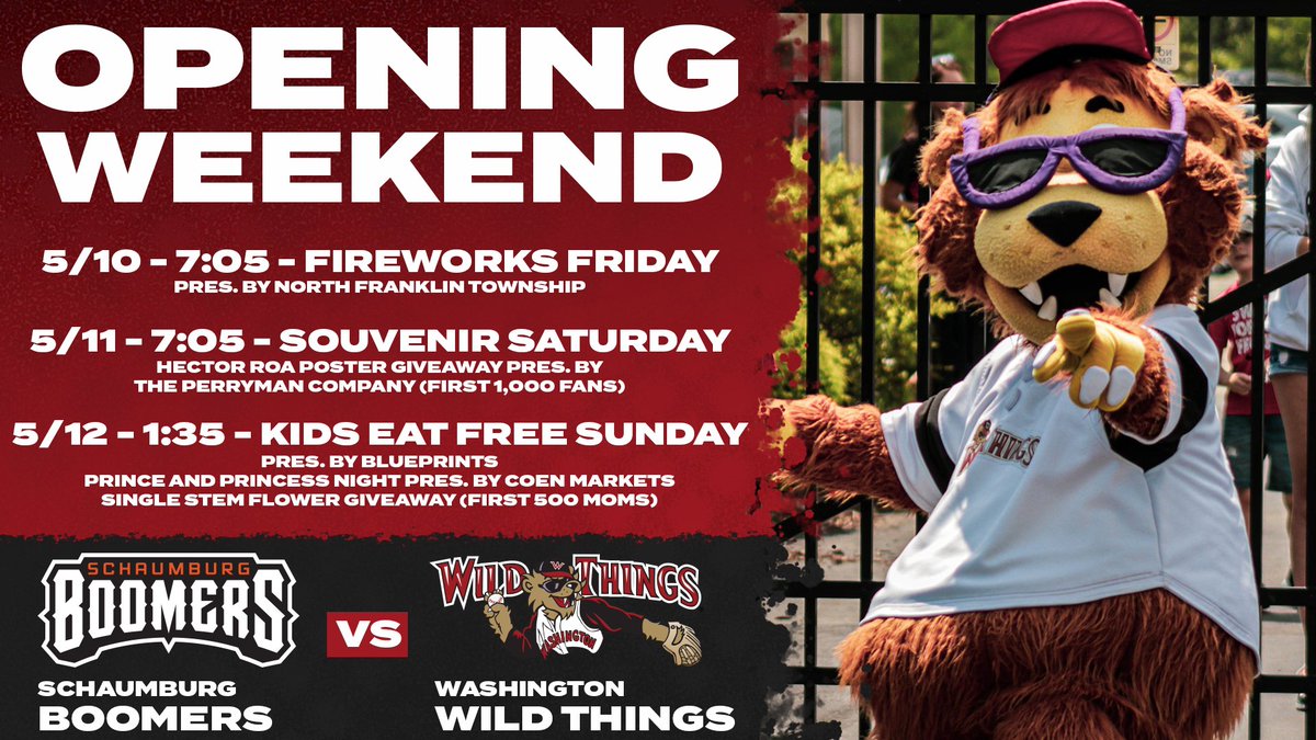 We're opening the season in style this weekend with fireworks, posters, princes and princesses! Help us open the season with a bang.

Friday - bit.ly/WTOpener24
Saturday - bit.ly/RoaPosterNight
Sunday - bit.ly/May12WT
#WeMakeForeverFans