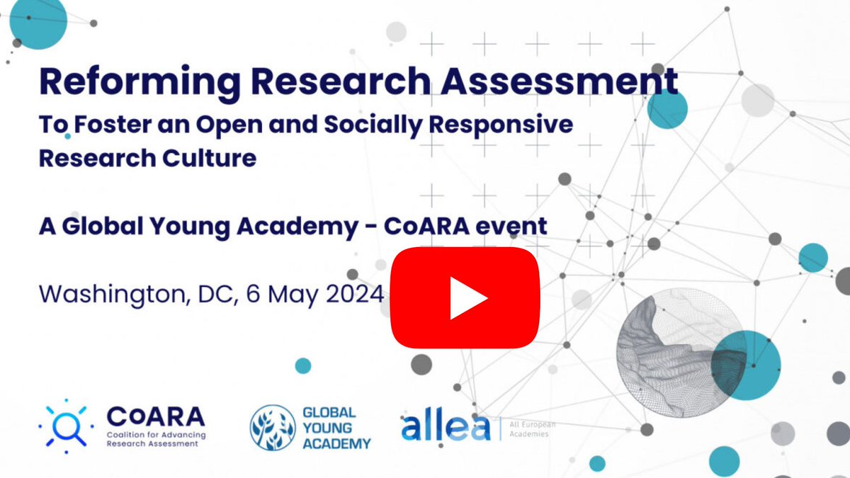 You can now watch the replay of yesterday's workshop on '𝐑𝐞𝐟𝐨𝐫𝐦𝐢𝐧𝐠 𝐑𝐞𝐬𝐞𝐚𝐫𝐜𝐡 𝐀𝐬𝐬𝐞𝐬𝐬𝐦𝐞𝐧𝐭 𝐭𝐨 𝐅𝐨𝐬𝐭𝐞𝐫 𝐚𝐧 𝐎𝐩𝐞𝐧 𝐚𝐧𝐝 𝐒𝐨𝐜𝐢𝐚𝐥𝐥𝐲 𝐑𝐞𝐬𝐩𝐨𝐧𝐬𝐢𝐯𝐞 𝐑𝐞𝐬𝐞𝐚𝐫𝐜𝐡 𝐂𝐮𝐥𝐭𝐮𝐫𝐞 here📽 : youtube.com/watch?v=BeJnmt…