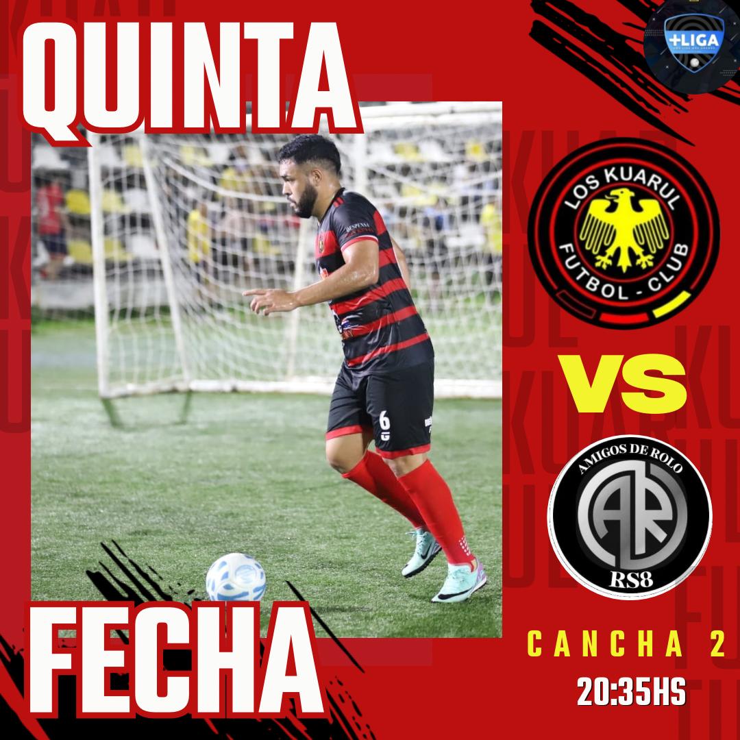 QUINTA FECHA ⚽️🫡

En una nueva jornada nos enfrentamos al equipo de Amigos de Rolo, vamos en busca de sumar de a 3, por todo y contra todo 🔥💪🏼

A dejar la vida por los colores 🔴⚫️