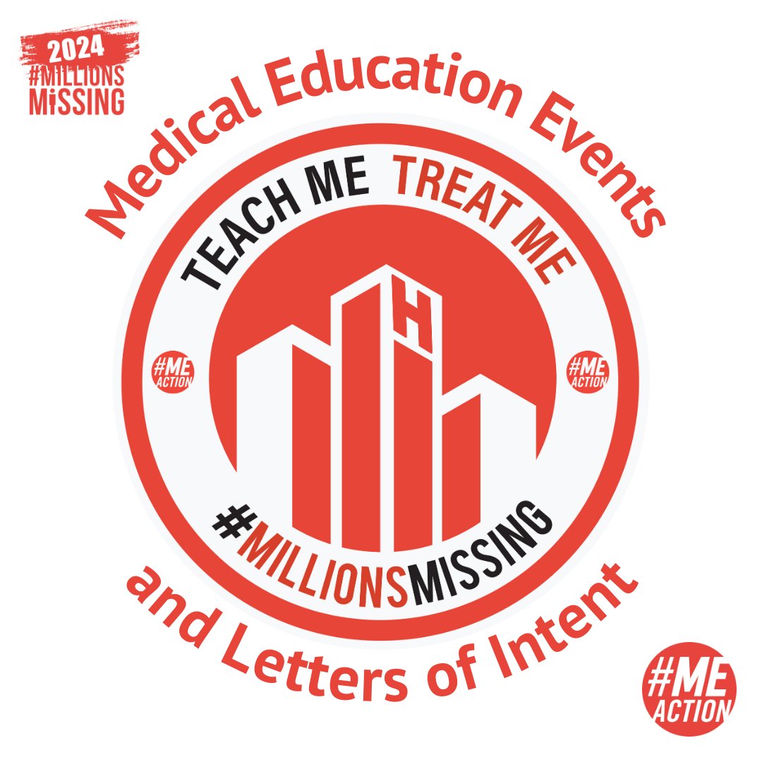 We are excited to share big news about #MillionsMissing 2024 - our ongoing campaign to Teach ME and Treat ME by educating medical providers across our nation’s hospital systems and medical schools about myalgic encephalomyelitis (ME, ME/CFS). Details: meaction.net/2024/05/07/mil…