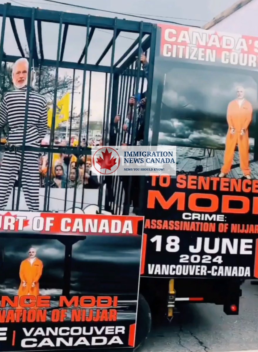 In Canada, Khalistanis are taking out such road-shows on @JustinTrudeau ‘s watch showing Indian PM as a prisoner Meanwhile, average Canadian is becoming poor every day with Canada’s per capita income shrinking badly Failed State 🙃
