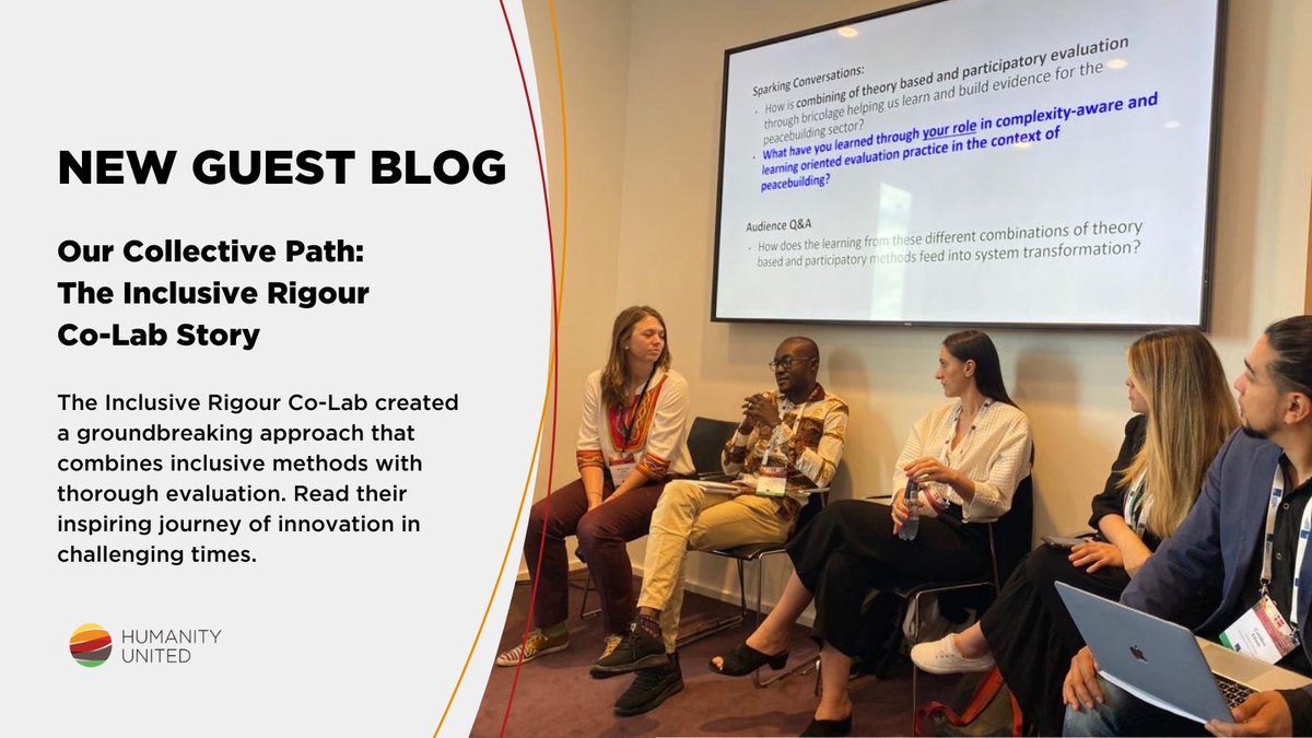 Amid 2021's COVID-19 challenges, academics, practitioners, & peacebuilders united to revolutionize evaluation. Now known as the Inclusive Rigour Co-Lab, they blend participatory approaches with rigorous evaluation methods, aiming for real-world impact.👇 bit.ly/3woSvMi