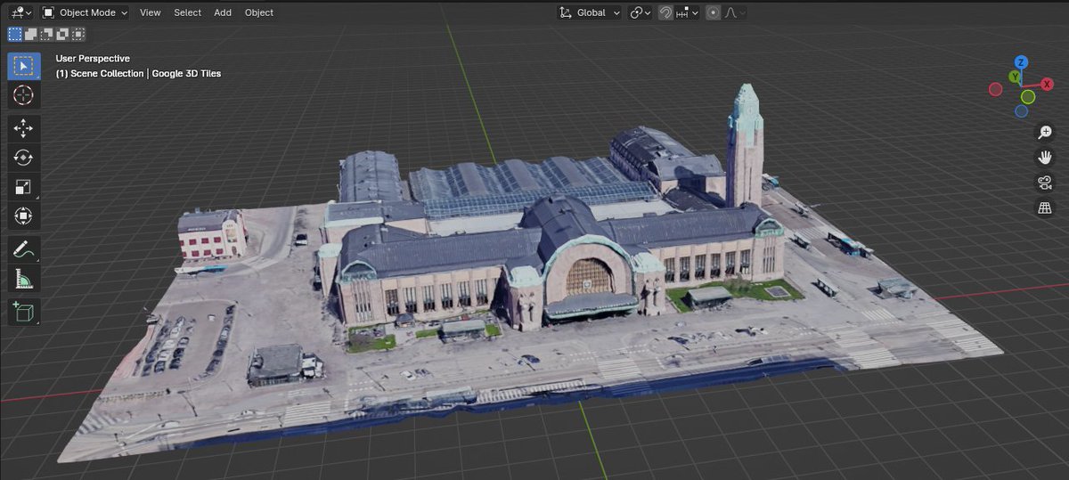 Blosm addon #b3d news. It will be possible to import nearly a single building with Google 3D Tiles. The release is very soon.