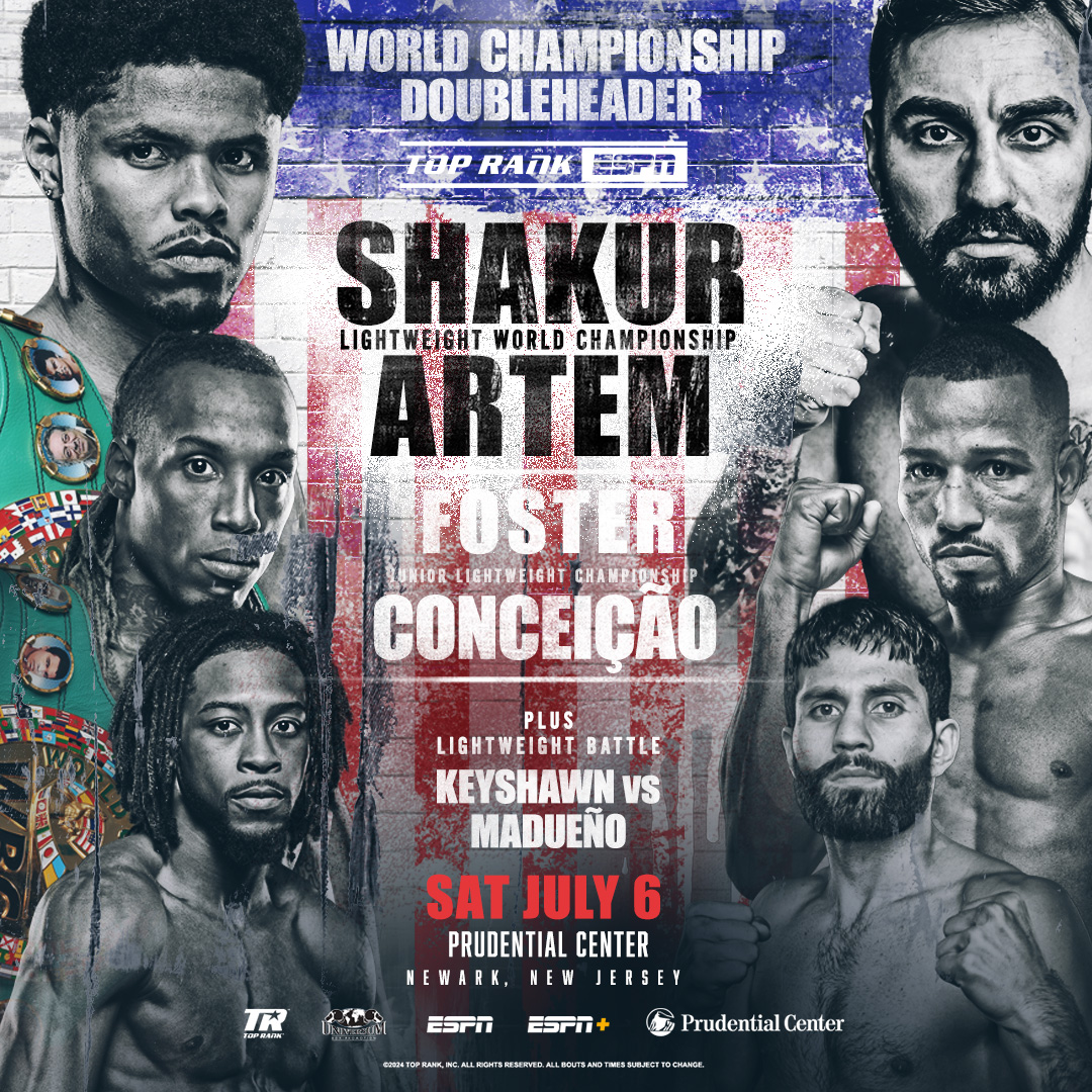JUST ANNOUNCED: Newark’s own Shakur Stevenson returns to #PruCenter to defend his crown against Artem Harutyunyan on Saturday, July 6. 🥊 More Info: bit.ly/3UxwqmN