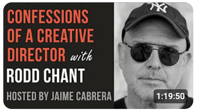 If you've got an hour or so to kill, watch & listen to my episode on Jamie Cabrera's podcast. Hit that link. 

youtube.com/watch?v=6t_ed1…

#creativedirector #advertising #creativity #creativecareers #creativecoach