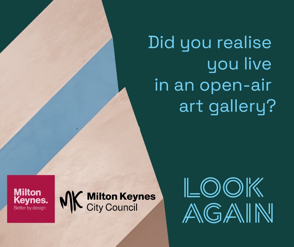 Did you realise you live in an open-air art gallery? #LookAgain is your guide to Milton Keynes’ standout modern heritage, art, architecture and design. Start your journey: lookagainmk.city #NewCity @MKCityDiscovery @livingarchive1