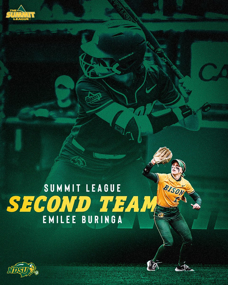 𝐀𝐥𝐥-𝐒𝐮𝐦𝐦𝐢𝐭 𝐋𝐞𝐚𝐠𝐮𝐞 𝐒𝐞𝐜𝐨𝐧𝐝 𝐓𝐞𝐚𝐦 🤘 Anjolee Aguilar-Beaucage and Emilee Buringa were named to the All-Summit League Second Team! #GoBison 🦬 📰: bit.ly/3wpsEUr