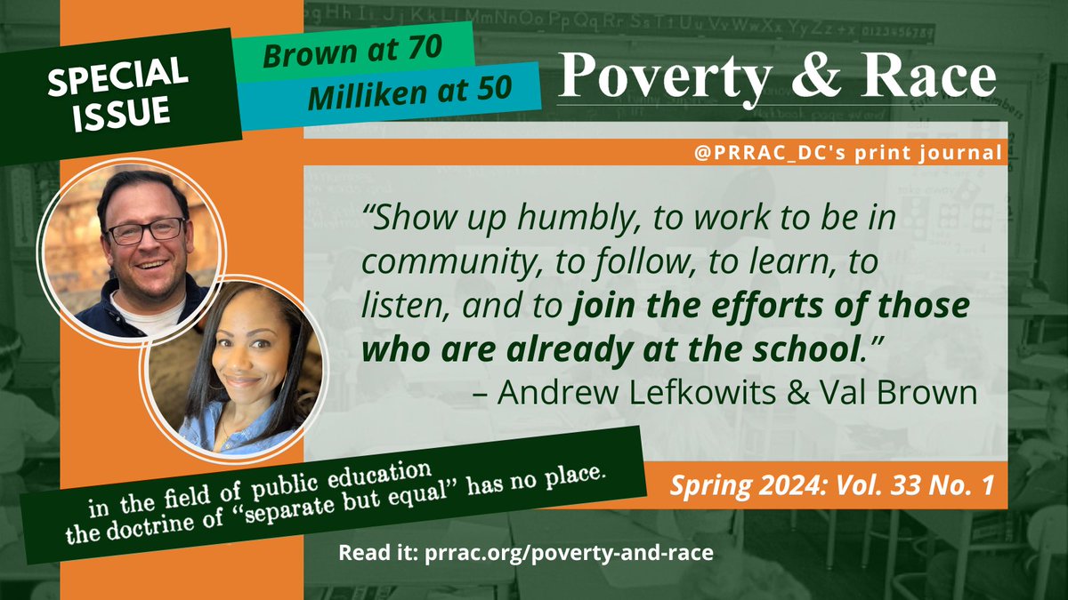 1960: Ruby Bridges bravely walked to desegregate her school. 2024: We’re still battling school #segregation. “The Problem We All Live With” persists. Authors @alefkowits & @ValeriaBrownEdu @integratedschls offer some parent-focused solutions. #BrownAt70 bit.ly/BrownAt70