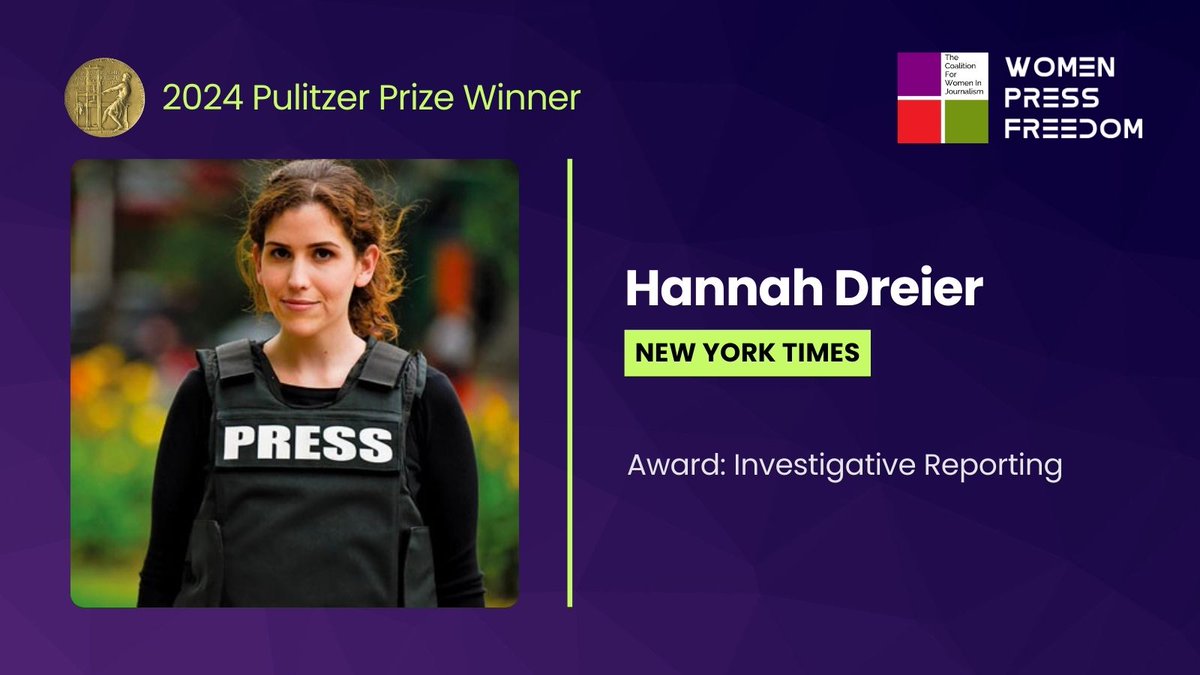 Huge congrats to @hannahdreier of @nytimes for winning #Pulitzer for Investigative Reporting. Her series documented migrant child labor across the US & failure of government to address it.