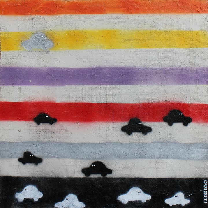 Art of the Day: 'Cars and stripes'. Buy at: ArtPal.com/studiolab138?i…