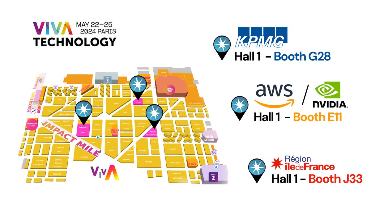 LightOn will be present @VivaTech on partners & customers' booth: @KPMG  @AWSFrance @Nvidia and @iledefrance Come visit us and engage w/ us about your use-cases and get a real-time demo of the #Paradigm platform #VivaTech2024 #AI #GenAI #LLM