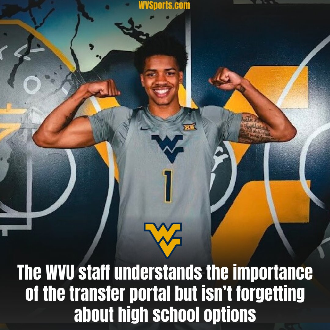 Link: gowvu.us/yfz #WVU head coach Darian DeVries is balancing the transfer portal with high-level high school recruits, securing commitments from both. #HailWV