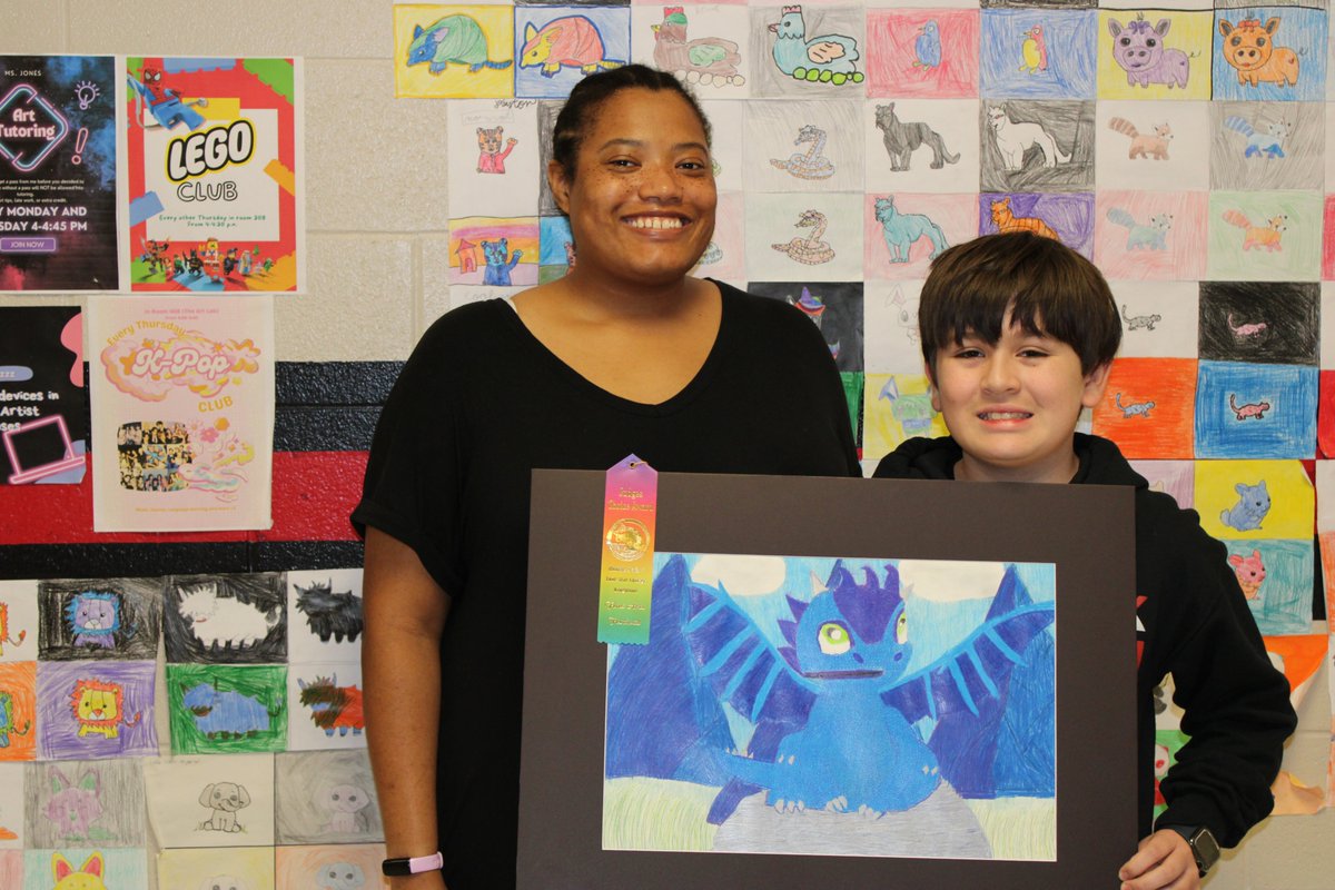 This ELITE student won a 'Judges Choice' Award for his artwork. Great job Ben Miekstyn and Ms. Jones way to represent WMS! #BeEliteWMS #RTBWMS #SendItOn #ShineALight