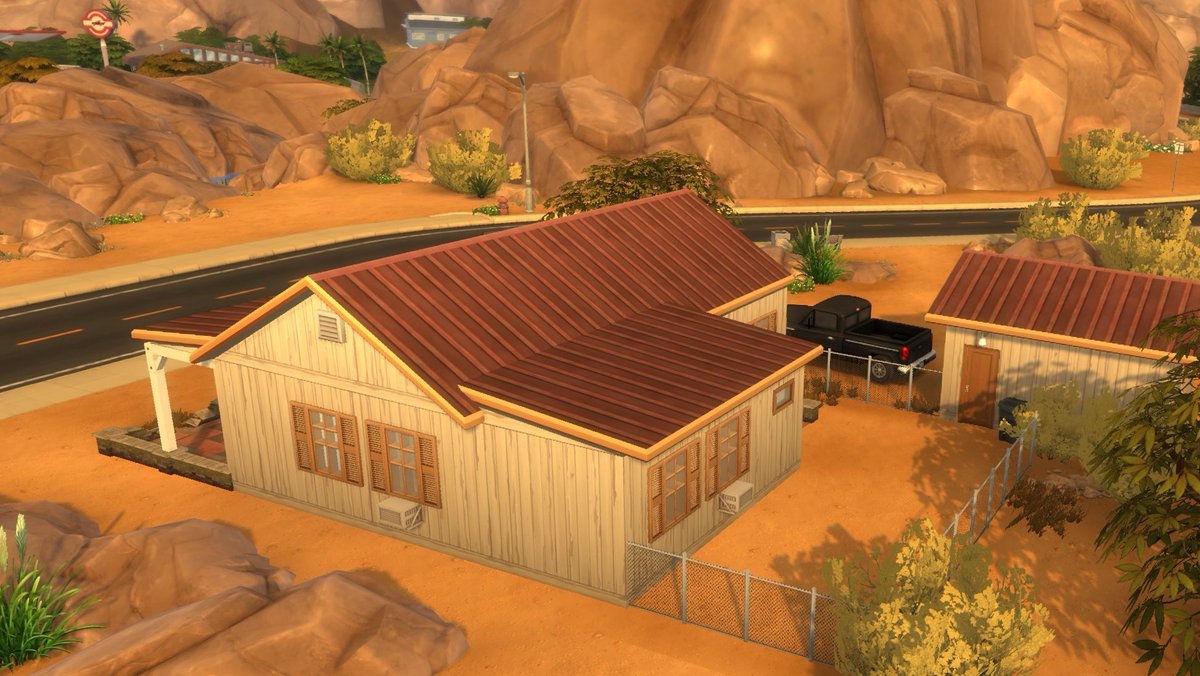 tauwill2's tweet photo. On continue avec 130 Redrock drive à #OasisSpring.  Starter inspirée d’une vraie maison. À meubler comme toujours. Garage dispo. 
#nocc #moveobjectson
Galerie : #tauwill #JustWhatItSims 
#thesims4 #sims4 #thesims #ShowUsYourBuilds https://t.co/QhvaKHfvZs