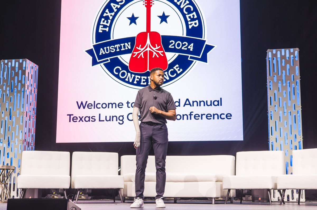 It was incredible hearing from @inkyjohnson at #TexasLung24. Thank you for sharing your powerful story with all of those in attendance at TLC. Your message was truly inspiring. #LCSM #LungHealth