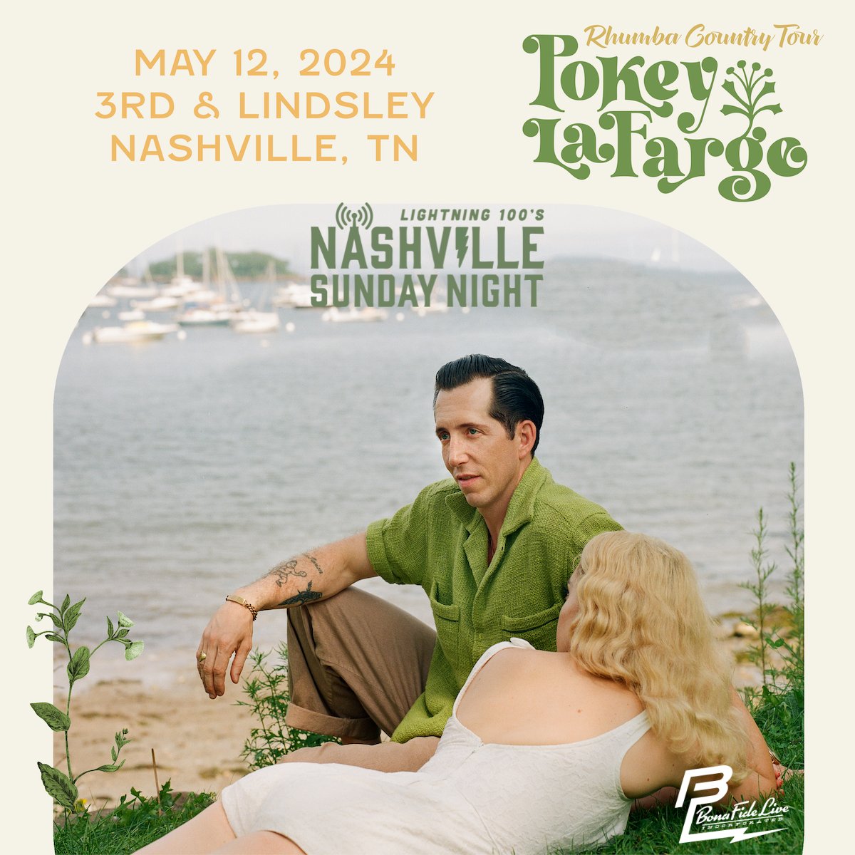 This weekend, join us for a special #NashvilleSundayNight to celebrate the release of @PokeyLaFarge's new record, 'Rhumba Country', out this Friday! 
Nashville Sunday Night is sponsored by @JackDaniels_US 
🎟️ticketweb.com/event/pokey-la…