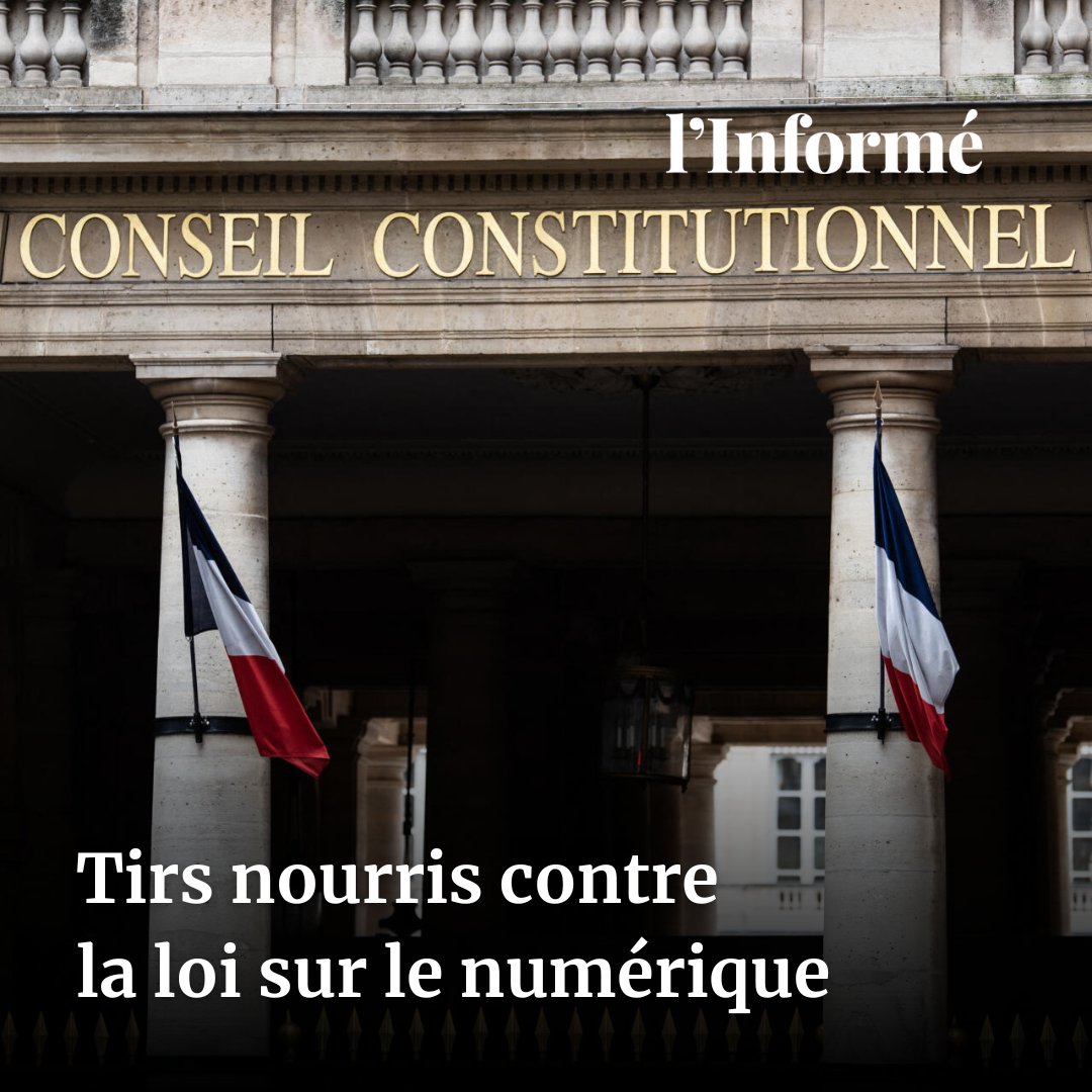 🔎 Nouvelle levée de boucliers contre la loi sur le numérique (#SREN) Dans des mémoires adressés au @Conseil_constit, la Quadrature du Net mais aussi des géants du Net dénoncent plusieurs articles du texte d’origine gouvernemental, dévoile @reesmarc. 👉 linforme.com/tech-telecom/a…