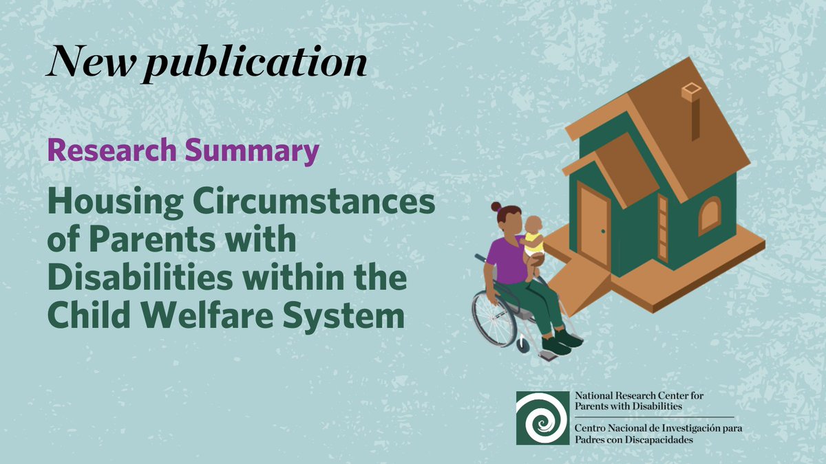 Our newest research summary discusses the housing circumstances of disabled parents with who are in the child welfare system, finding that disabled parents had a higher likelihood of inadequate housing than nondisabled parents. By Luca Swinford. zurl.co/6fw0
