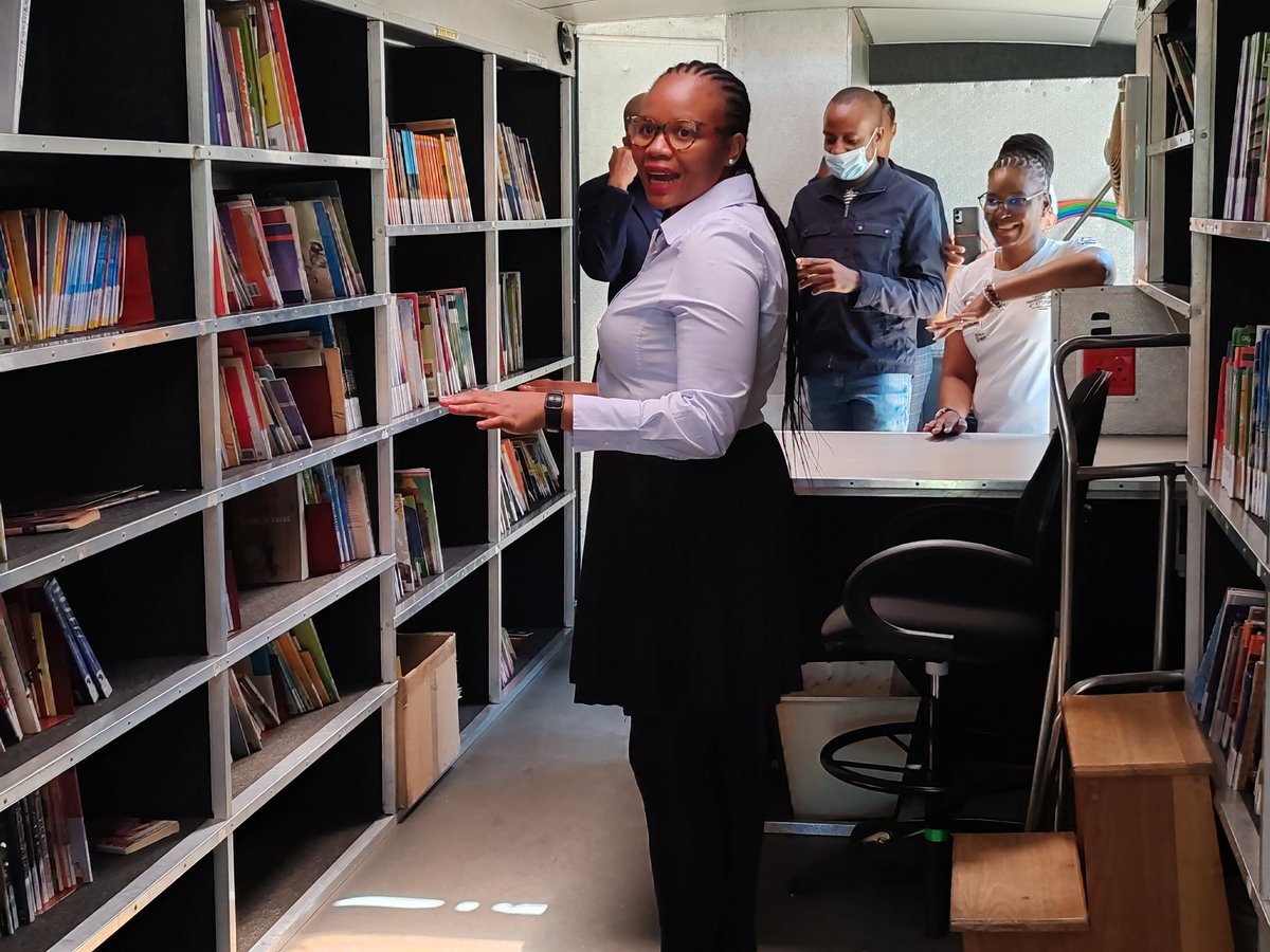 Our @CityTshwane mobile library team was also on site. As we prepare for June exams, communities, especially informal settlements, will see this bus often. No one must be left behind.