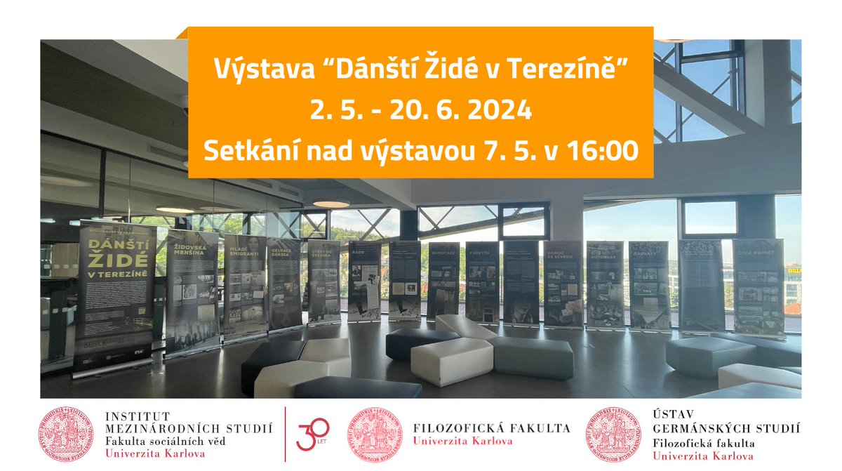 Klára Vedlichová (@klaravedlichova) on Twitter photo Dnešní zahájení výstavy “Dánští Židé v Terezíně”, kterou jsme na půdě <a href="/FSV_UK/">Fakulta sociálních věd UK</a> s kolegy z <a href="/imsfsvuk/">Institute of International Studies, FSV UK</a> nainstalovali. Výstavu je možné navštívit až do 20. 6., tak se přijďte podívat!
Autorky výstavy: Vendula Vlková Hingarová a Helena Březinová z <a href="/FF_CUNI/">Filozofická fakulta Univerzity Karlovy</a>. Děkujeme za zapůjčení! Dnešní zahájení výstavy “Dánští Židé v Terezíně”, kterou jsme na půdě <a href="/FSV_UK/">Fakulta sociálních věd UK</a> s kolegy z <a href="/imsfsvuk/">Institute of International Studies, FSV UK</a> nainstalovali. Výstavu je možné navštívit až do 20. 6., tak se přijďte podívat!
Autorky výstavy: Vendula Vlková Hingarová a Helena Březinová z <a href="/FF_CUNI/">Filozofická fakulta Univerzity Karlovy</a>. Děkujeme za zapůjčení!