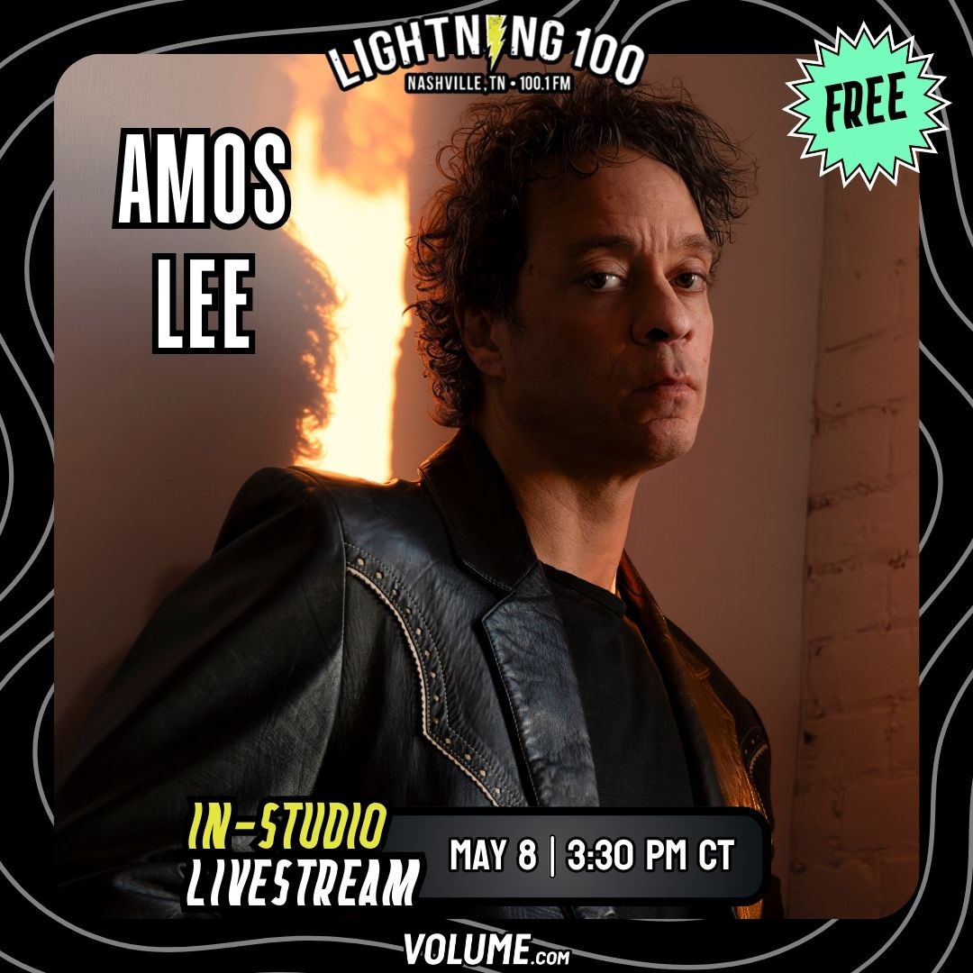Tomorrow we have @amoslee joining us in the @GetOnVolume studio! Tune in at 9:30am for an acoustic performance before he begins his run at the Schermerhorn Symphony Center with the @nashvillesymph this month. Stream here: volume.com/lightning100
