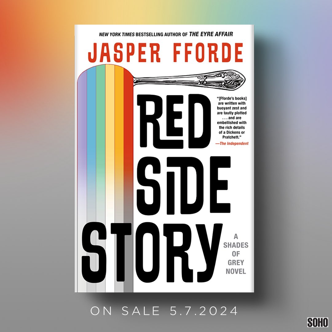 Publication day today, North America Red Side Story has landed. I’m in the US now as part of a small tour - thank you, @soho_press !! Tour details here: jasperfforde.com/appearances.ht…