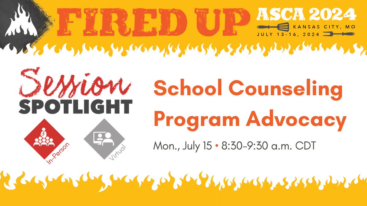 #ASCA24 Session Spotlight: School Counseling Program Advocacy on July 15 at 8:30 a.m. CDT. Use your school counselor leadership skills to advocate for your program with manageable strategies from the ASCA National Model. bit.ly/4aXPulb
