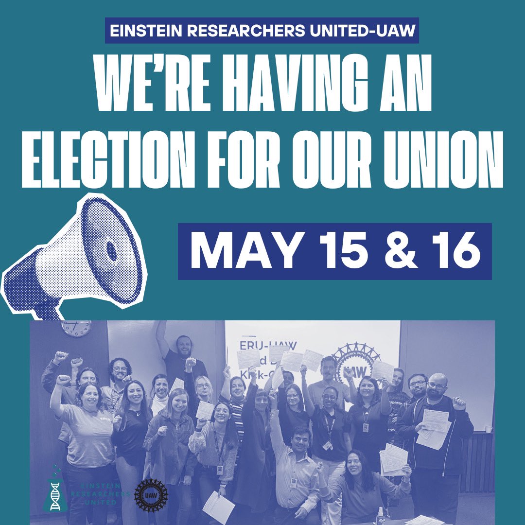 We have election dates! Our vote to form our union will start next Wednesday, May 15 and Thursday, May 16 ✊ #UnionYes #WeDeserveAUnion #1u