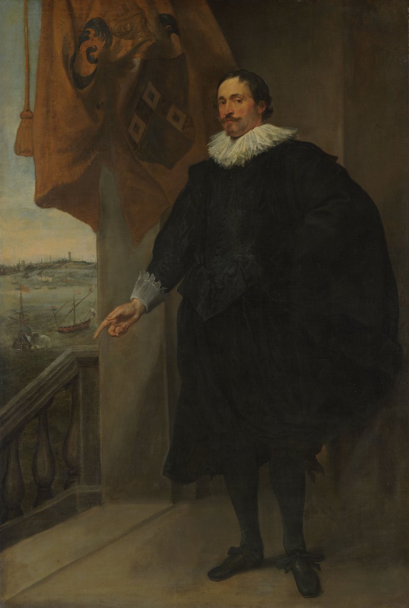 Portrait of a Nobleman, possibly Adriaan van der Borcht, Anthony van Dyck, 1634 - c. 1635 (Rijksmuseum)