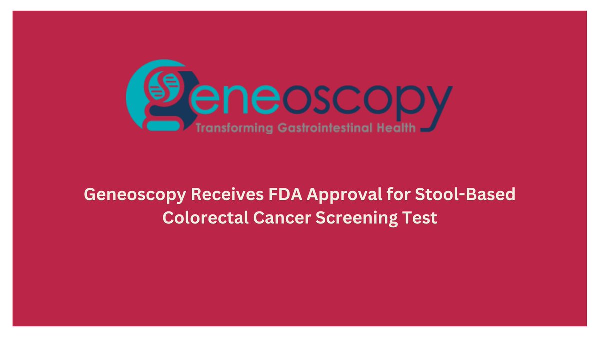 Update
#colorectalcancer #oncology #screening #genomics #molecular #Precisionmedicine #FDA #Prevention 

nextedge.in/update/geneosc…