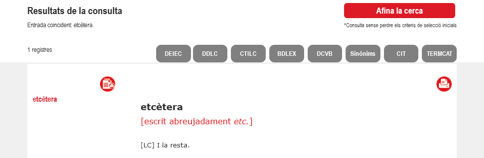 MGLingua's tweet photo. ➡️"Etcètera"
📝És la primera vegada que trob una entrada del #DIEC2 que no n'indica la categoria gramatical (que no sigui una remissió a una altra entrada). (El @diccionariCAT sí que indica que és un nom masculí.)
📢N'heu detectat algun altre cas? @llenguamediaUIB https://t.co/FGobPjNrvR