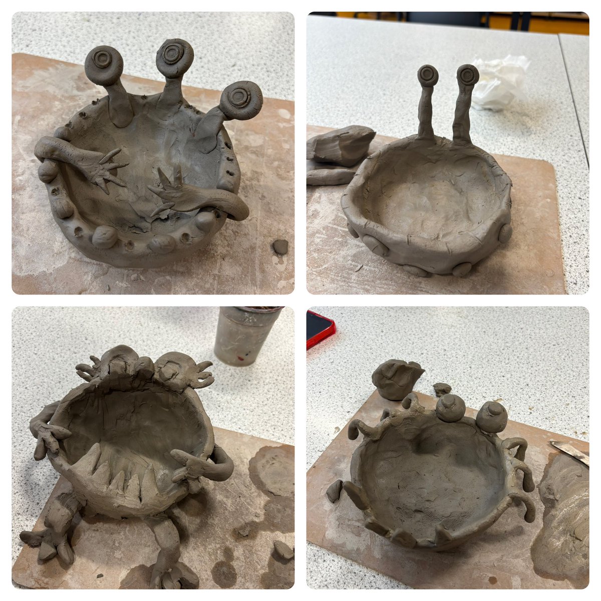 Our creative staff made some amazing monsters at today’s Health and Wellbeing sessions! Check out the sculptures this talented group made in just 50 minutes! @clydeview_a 👏🏻👏🏻👹