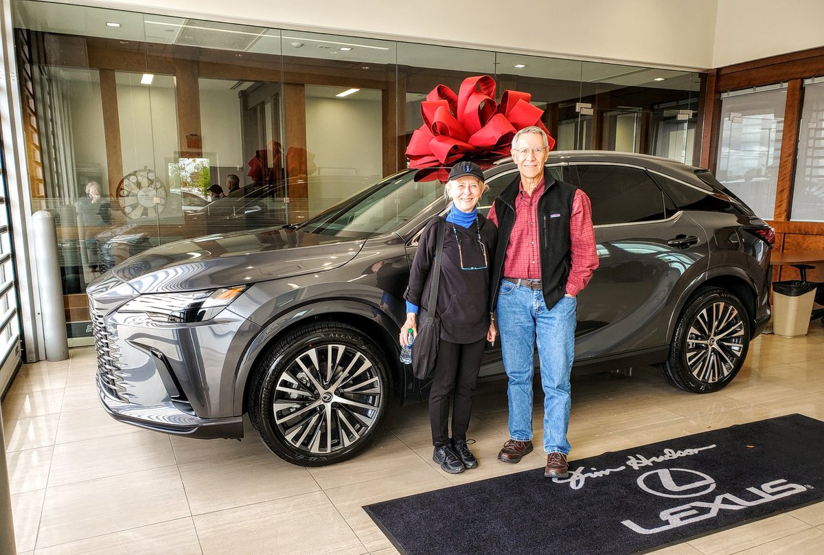 Happy Tuesday!
I first met Jim & Janet in our service department 7 years ago. He said one of these days, he'd trade his 2010 RX450h. Well 'one of these days' finally came! Thank you Jim & Janet for your friendship! #Lexus #RX350h #experienceamazing #driveitlikeyoustoleit