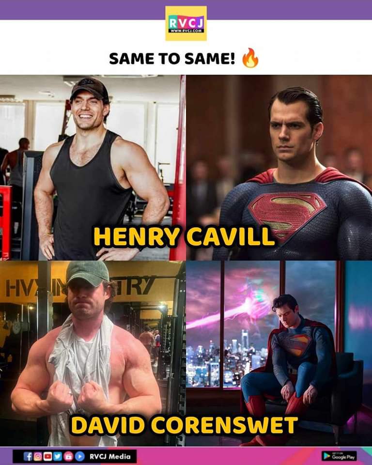 Same to same 🔥
#henrycavill #davidcorenswet #superman